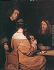 Gerard ter Borch Card-Players painting